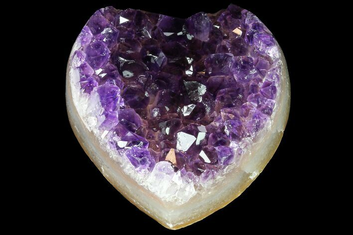 Purple Amethyst Crystal Heart - Uruguay #76784